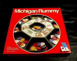 Michigan Rummy Pressman Game 1980 Complete 1