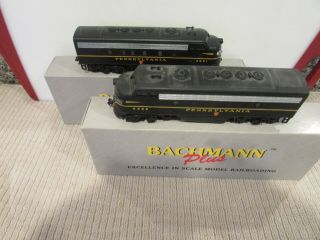 Vintage Bachmann Plus Pennsylvania Emd F7 A&aunit Diesel Locomotive Set