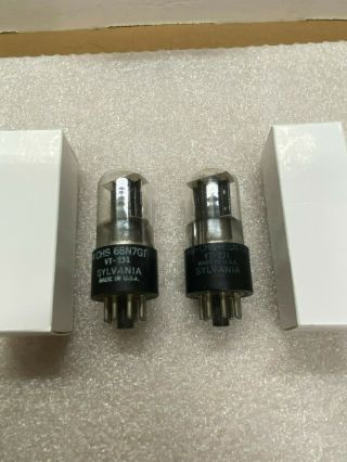 Sylvania Vt - 231 6sn7gt Matched Pair Low Noise Preamp Tubes Test Nos