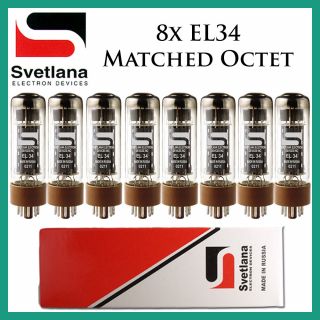 8x Svetlana El34 | Matched Octet / Eight | Power Tubes |