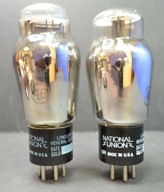 Test National Union Type 46 Tube Match Pair - Tetrode/triode Dht - Same Year