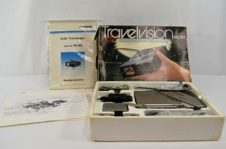 Panasonic Travelvision Pc - 101 1.  5 " Portable Color Tv Television Cib W/ Box
