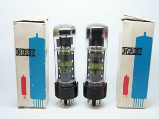 2 X Nos Rft El34 - 6ca7 100,  Matched Vacuum Audio Output Pentode Tubes