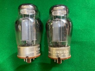Pair 1961 Tung - Sol 6550 Solid Plate Triple Getter