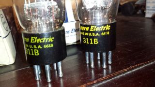 TEST NOS NIB TIGHT CLOSELY MATCHED PAIR WESTERN ELECTRIC 811B Tube TV - 7 3