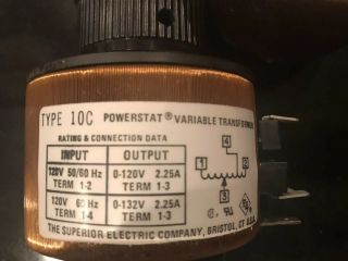 Four Powerstat Variable Transformers,  Type 10c