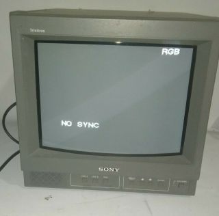 Sony Pvm - 14n6u 14 " Crt Rgb Trinitron Monitor Retro Gaming