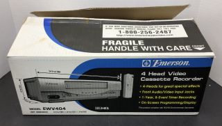 Emerson Ewv404 Vcr 4 Head Video Cassette Recorder Vhs Player