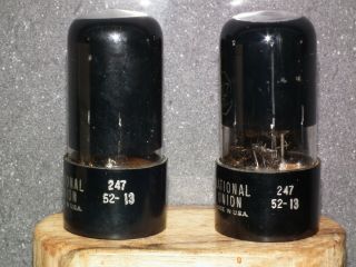 Platinum Matched Pair National Union 6SL7GT NOS JAN Boxes coated black US 1952 2