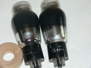 2 Tung - Sol 6b4g Tubes (usa Jan) Black Glass - Nos Test