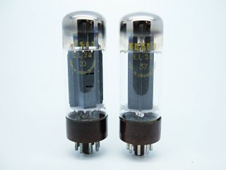 2 X Nos Tesla El34 - 6ca7 Test Matched Very Strong 93 Vacuum Power Output Tubes