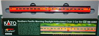 Southern Pacific 2479 - 2480 Articulated Chair Car Kato N Scale 106 - 6303 Ja1.  11