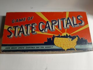 Game Of State Capitals Parker Brothers 1952 Complete Includes Alaska And Hawaii