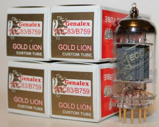 Matched Quad Genalex Gold Lion 12ax7 / Ecc83 / B759 Tubes,  Brand