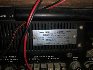 SANSUI 2000 STEREO TUNER AMPLIFIER 3