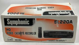 Symphonic Sl220a Vcr Vhs Video Cassette Player/recorder Open Box