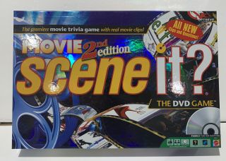 Scene It? Movie 2nd Edition Dvd Trivia Board Game Mattel 2007 Complete