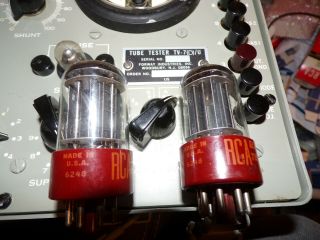 2 Perfect Matched 10000 Hour Rca Red Base 5691 / 6sl7 Tubes 3