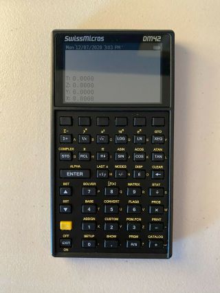 Swiss Micros Dm42,  Scientific Calculator,  Hewlett Packard 42s Hp42s Clone
