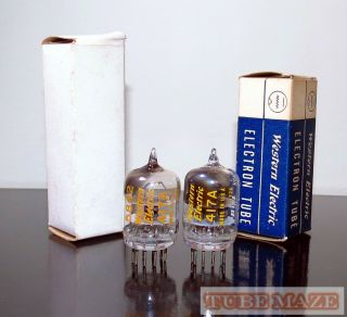Matched Pair Western Electric Nos/nib 5842/417a Tubes D - Getter - Test Nos