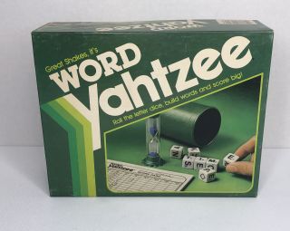 Vintage Word Yahtzee Milton Bradley Game Complete With Instructions & Box 1982