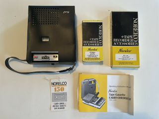 Vintage Norelco Tape Cassette Recorder Carry - Corder 150 El3302