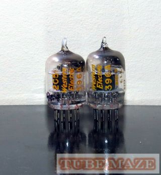 Rare Matched Pair Western Electric 396a/2c51/5670/6cc42 Tubes - 1962