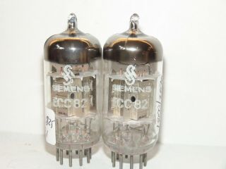 Vintage Siemens 12au7 Ecc82 Vacuum Tubes Silver Plates
