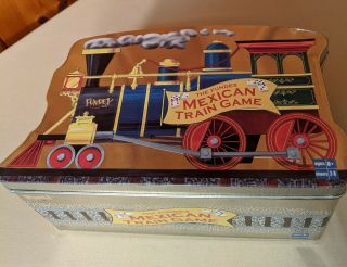 Fundex Mexican Train Dominoes Game Set In Tin Box 2 - 8 Players Ages 8,  Toys