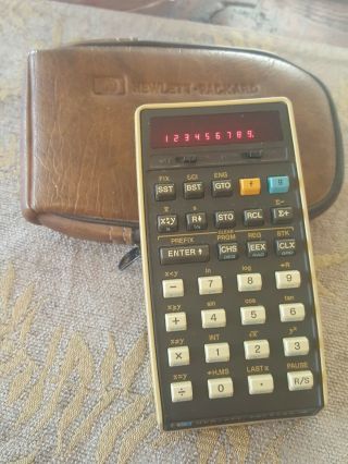 Hewlett Packard Model 25 Calculator With Case