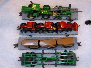American Flyer L@@k Af 4 Flat Cars With Farm Implements B - 1008