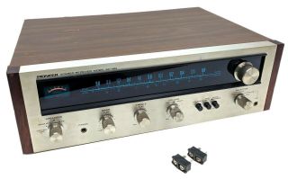 Vintage Pioneer Sx - 424 Am/fm Stereo Receiver Wood Case W/speaker Connectors Read
