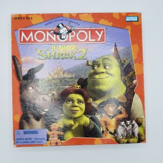 Monopoly Junior Shrek 2 Board Game 2004 Parker Brothers