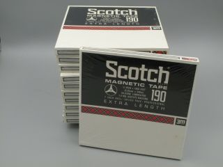 (12) 3m Scotch Magnetic Tape 190 1/4 Inch X 1800 Ft 7 Inch Reel -