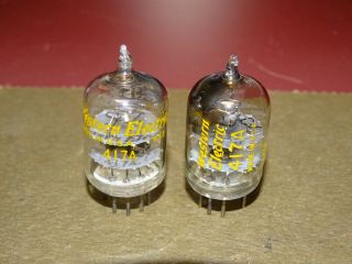 2 Western Electric 417a Radio/audio Amplifier Tubes,  Strong