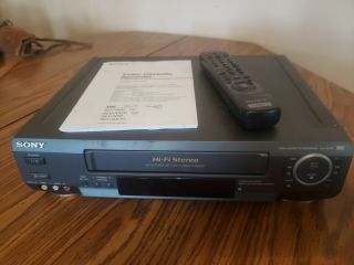 Sony Slv - Ax10 Vcr 4 - Head Hi - Fi Vhs Video Cassette Recorder Player