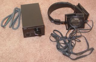 Vintage Stax Sr80 Headphones And Srd - 4 Adapter For Electret Earspeaker Sr84