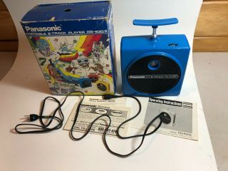 Vintage Panasonic Blue Plunger Retro 8 Track Tape Player Rq - 830s Complete