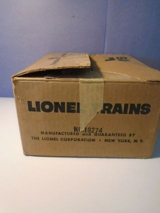 Lionel Postwar 19274 Train Outfit Set Box Only
