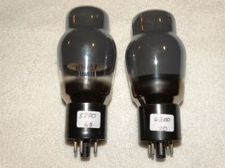 2 x 6L6g RCA Tubes Smoked Glass Very Strong Matched Pair 2