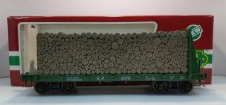 Lgb 4078 Southern Pacific Bulkhead Flatcar W/log Load/box
