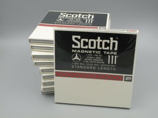 (10) 3m Scotch Magnetic Tape 111 1/4 Inch X 1800 Ft 7 Inch Reel -