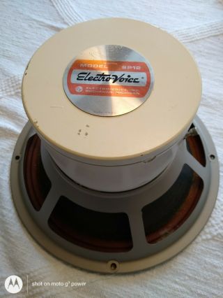Electro - Voice Sp12 12 " 16ohm Full Range Alnico Magnetic Speaker