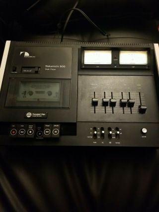 Nakamichi 500 Cassette Tape Player Recorder Dual Tracer,  Read