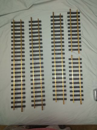 5 Aristo - Craft G Scale Brass (3) 24 " (2) 12 " Straight Track Sections