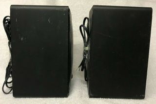 Two (2) BRAUN Output c/8 8 Ohm 35 Watts / 50 Watts BLACK Book Shelf Speakers 2