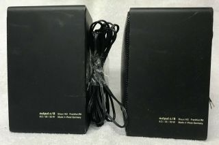 Two (2) BRAUN Output c/8 8 Ohm 35 Watts / 50 Watts BLACK Book Shelf Speakers 3