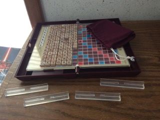 1990 Milton Bradley Travel Scrabble Board Game W/ Mini Tiles 99 Complete