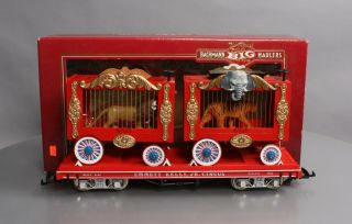 Customized Bachmann 98371 G Lion & Tiger Circus Car Ex/box
