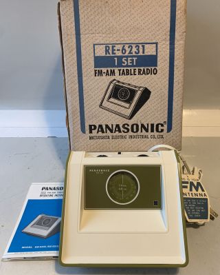 Vintage Panasonic Re - 6231 Fm Am Table Top Radio Retro Mid Century Midern